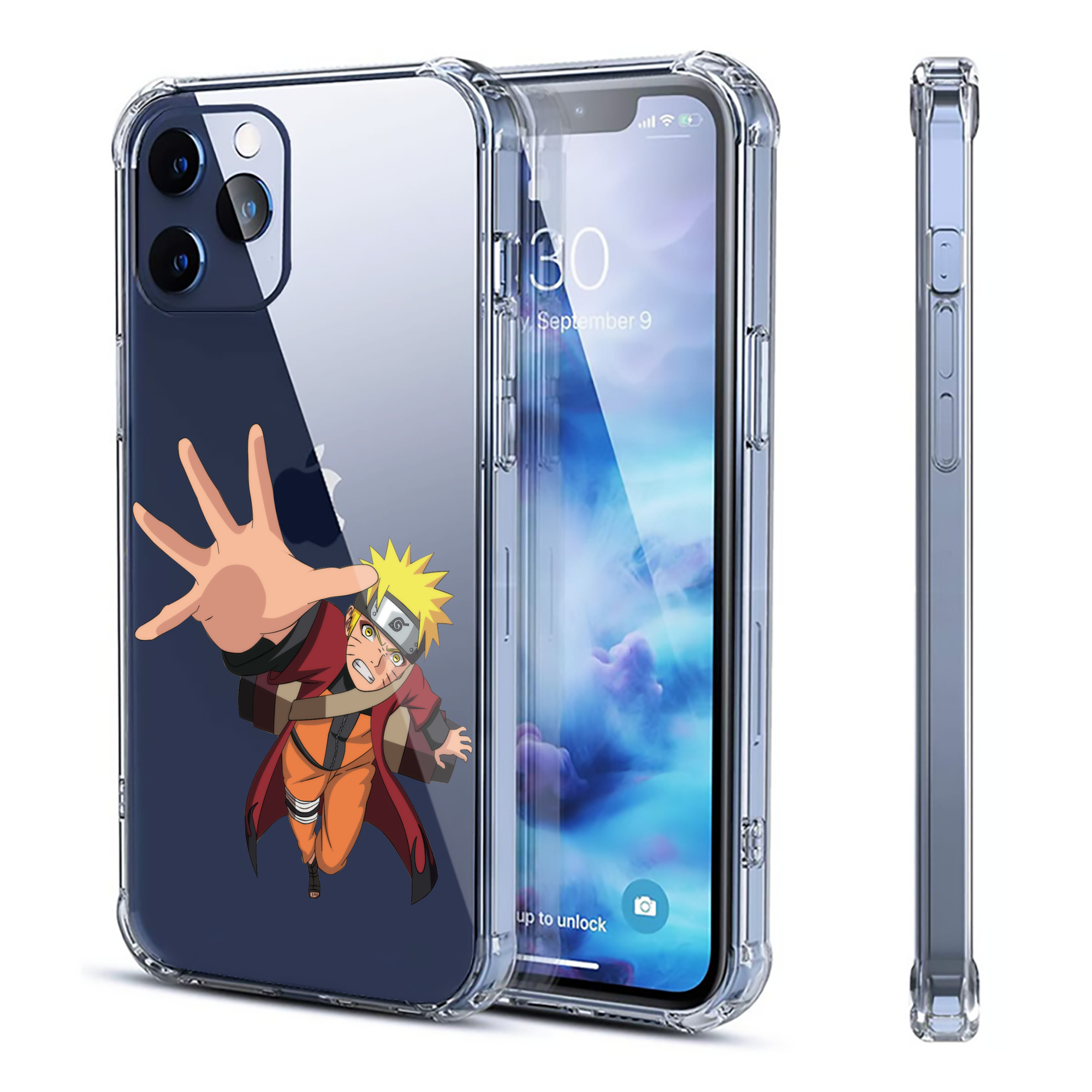 （画像用） NARUTO -ナルト- うずまき ナルト Uzumaki Naruto 【iPhone 12シリーズ対応】透明スマホケース（クリアソフトケース）